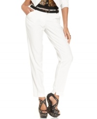 Great for work or or a night out, these straight-leg colorblocked trousers from XOXO add allure to your style! Pair it with a sleek blazer or jacket for a sharp, dynamic look. Great for work or or a night out, these straight-leg colorblocked trousers from XOXO add allure to your style! Pair it with a sleek blazer or jacket for a sharp, dynamic look.