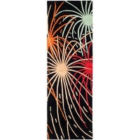 Safavieh Soho Collection SOH757A Handmade Black New Zealand Wool Square Area Rug, 6-Feet Safavieh Soho Collection SOH757A Handmade Black New Zealand Wool Square Area Rug, 6-Feet