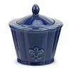 Portmeirion Fleur De Lys Blue Covered Sugar