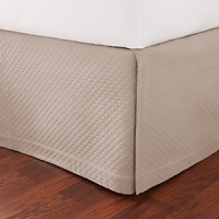 The clean-lined simplicity of this diamond pique blanket cover complements any style. It has a substantial weight, lustrous sheen and soft finish, and is sanforized to reduce shrinkage. Blanket cover and pillow shams are finished with a flanged border. The tailored bed skirt is pleated with a plain hem. The clean-lined simplicity of this diamond pique blanket cover complements any style. It has a substantial weight, lustrous sheen and soft finish, and is sanforized to reduce shrinkage. Blanket cover and pillow shams are finished with a flanged border. The tailored bed skirt is pleated with a plain hem.