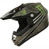 DOT Dirt Bike ATV Motocross Helmet Monster 162 black/green (Med)