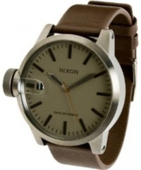 Nixon Chronicle Watch - Men's All Gunmetal/Brown/Taupe, One Size Nixon Chronicle Watch - Men's All Gunmetal/Brown/Taupe, One Size