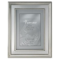 Lawrence Frames 5 by 7-Inch Silver Plated Metal Picture Frame, Brushed Silver Inner Panel