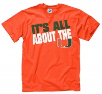 Miami Hurricanes Orange 'It's All About The U' Slogan T-Shirt Miami Hurricanes Orange 'It's All About The U' Slogan T-Shirt