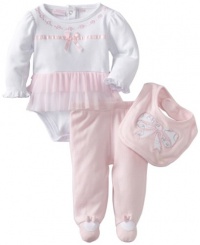 Kids Headquarters Baby-Girls Newborn Bodysuit With Leggings And Bib, Pink, 6-9 Months Kids Headquarters Baby-Girls Newborn Bodysuit With Leggings And Bib, Pink, 6-9 Months