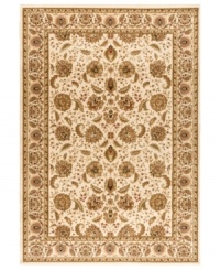 Taking its namesake from the original Kashan rugs of Persia, this area rug displays a regal look with intricate medallions in a light gold, cream, sage colorway with hints of crimson. Made in the USA of lush, heat-set polypropylene for sheer durability and effortless style. (Clearance) Taking its namesake from the original Kashan rugs of Persia, this area rug displays a regal look with intricate medallions in a light gold, cream, sage colorway with hints of crimson. Made in the USA of lush, heat-set polypropylene for sheer durability and effortless style. (Clearance)