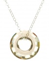 Sterling Silver Swarovski Elements Crystal Golden Shadow Cosmic Ring Pendant Necklace, 18