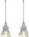 Pear Drop Swarovski Elements Crystal Dangle Earrings for Women (Clear) 1038101