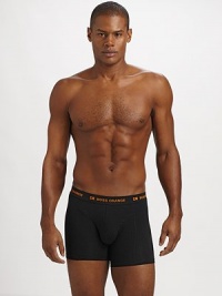 Sleek and form-fitting in a seriously stretchy cotton knit.Pack of 2Elastic logo waistband94% cotton/6% lycraMachine washImported Sleek and form-fitting in a seriously stretchy cotton knit.Pack of 2Elastic logo waistband94% cotton/6% lycraMachine washImported