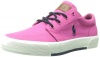 Polo Ralph Lauren Kids Faxon II Lace-Up Sneaker (Toddler/Little Kid/Big Kid),Preppy Pink/Navy,4 M US Big Kid