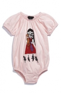 LITTLE MARC JACOBS 'Karolina' Infant Baby Girls Bodysuit (1T) LITTLE MARC JACOBS 'Karolina' Infant Baby Girls Bodysuit (1T)
