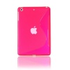 TopCase iPad Mini Tablet Hot Pink S Shape TPU Soft Case Cover 16GB/32GB/64GB WIFI 4G with TopCase Mouse Pad