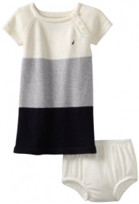 Nautica Sportswear Kids Baby-girls Infant Bold Stripe Sweater Dress, Off White, 18 Months Nautica Sportswear Kids Baby-girls Infant Bold Stripe Sweater Dress, Off White, 18 Months