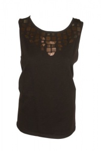 Jones New York Womens Sequin Neckline Sleeveless Tank Top Jones New York Womens Sequin Neckline Sleeveless Tank Top