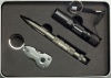 Humvee HMV-Comboset-1 LED Flashlight, Keychain Tool and Tactical Pen Set (Piece of 3, Black/Silver)