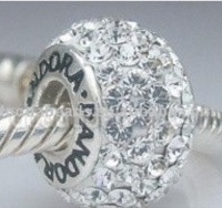 Sterling Silver Pandora Style & Inspired Swarovski Crystal Charm. (Authentic 925 silver) Sterling Silver Pandora Style & Inspired Swarovski Crystal Charm. (Authentic 925 silver)
