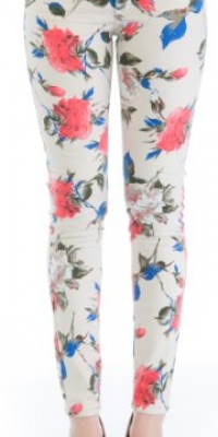 (SZ3817-Ramiro-3) Dollhouse Juniors Floral Print Skinny Jeans in Ramiro Size: 3 (SZ3817-Ramiro-3) Dollhouse Juniors Floral Print Skinny Jeans in Ramiro Size: 3
