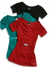 GUESS Kids Girls Big Girl Short-Sleeve Draped Top and Bel, TEAL (14) GUESS Kids Girls Big Girl Short-Sleeve Draped Top and Bel, TEAL (14)
