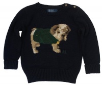 Polo Ralph Lauren Boys Knit Cotton Pullover Sweater - 24M - Navy Polo Ralph Lauren Boys Knit Cotton Pullover Sweater - 24M - Navy