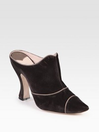Soft velvet classic defined by leather trim and a contoured heel. Self-covered heel, 4 (100mm)Velvet and leather upperLeather lining and solePadded insoleMade in ItalyOUR FIT MODEL RECOMMENDS ordering one size up as this style runs small. Soft velvet classic defined by leather trim and a contoured heel. Self-covered heel, 4 (100mm)Velvet and leather upperLeather lining and solePadded insoleMade in ItalyOUR FIT MODEL RECOMMENDS ordering one size up as this style runs small.