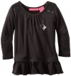 Baby Phat - Kids Baby-girls Infant Tunic With Ruffle Bottom, Black, 24