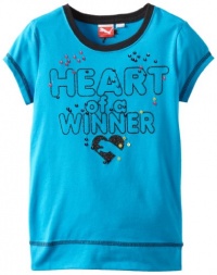 Puma-Kids Girls 7-16 Heart Of A Winner Tee, Blue Jewel, Small Puma-Kids Girls 7-16 Heart Of A Winner Tee, Blue Jewel, Small