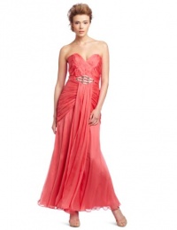 ABS Allen Schwartz Women's Strapless Sweetheart Shirred Dress ABS Allen Schwartz Women's Strapless Sweetheart Shirred Dress