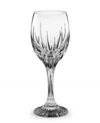 The resplendent crystal and quintessential French design of Baccarat's Jupiter red wine glass sets a new standard for fine dining. Vertical cuts extend from bowl to base for a look that exudes vintage grandeur. The resplendent crystal and quintessential French design of Baccarat's Jupiter red wine glass sets a new standard for fine dining. Vertical cuts extend from bowl to base for a look that exudes vintage grandeur.
