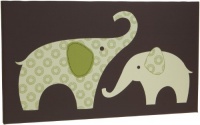 Carter's Green Elephant Canvas Wall Art-1 Piece 12 X 21, Green/Choc, 12 X 12 Carter's Green Elephant Canvas Wall Art-1 Piece 12 X 21, Green/Choc, 12 X 12