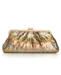 Breathtakingly brilliant. This head-turning sequin clutch from Jessica McClintock adds wow-factor to any ensemble with shining sequins and a classic top lock closure. Breathtakingly brilliant. This head-turning sequin clutch from Jessica McClintock adds wow-factor to any ensemble with shining sequins and a classic top lock closure.