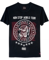 Don't leave your casual style sedated. This Ramones rock t-shirt from RIFF shreds your basics. Don't leave your casual style sedated. This Ramones rock t-shirt from RIFF shreds your basics.