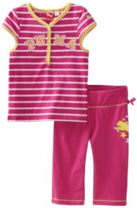 Puma - Kids Girls 2-6X Little Tee And Yoga Set, Pink, 6 Puma - Kids Girls 2-6X Little Tee And Yoga Set, Pink, 6