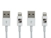 650 Studios (2 Pack, White) 7 Foot Long New 8-Pin - Lightning Compatible USB Data / Sync Charging Cable for Apple iPhone 5 iPod Touch 5th Gen iPod Nano 7th Gen iPad 4th Gen iPad Mini *** New and Improved Version ***