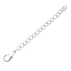 Silver Plated Chain Necklace Extender - 2 Inch W/ Lobster Clasp (5)
