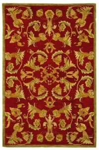 Safavieh AN527A Anatolia Collection 3-Feet by 5-Feet Handmade Hand-Spun Wool Area Rug, Burgundy and Sage Safavieh AN527A Anatolia Collection 3-Feet by 5-Feet Handmade Hand-Spun Wool Area Rug, Burgundy and Sage