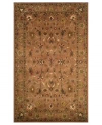 Elegance, restyled. The Petra collection updates traditional designs with warmth and bold details for a look that's right at home in your decor. In a rich latte hue, this hand--tufted wool rug undergoes a special dye process for a soft, lustrous result. Elegance, restyled. The Petra collection updates traditional designs with warmth and bold details for a look that's right at home in your decor. In a rich latte hue, this hand--tufted wool rug undergoes a special dye process for a soft, lustrous result.