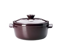 Emile Henry Flame Top 2.6 Quart Round Oven, Figue Emile Henry Flame Top 2.6 Quart Round Oven, Figue
