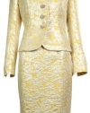 Womens Jacquard Business Suit Skirt & Jacket Set