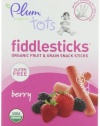 Plum Organics Tots Organic Fiddlesticks, Berry, 2.12-Ounce Boxes (Pack of 12)