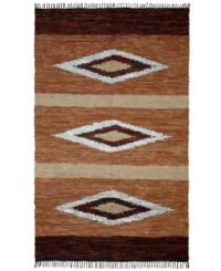 Olé! Spice up your decor with the gorgeously festive style of the Matador rug from St. Croix. Durable leather strips in earthy hues are meticulously hand woven with fine cotton strands, resulting in a beautiful, rustic texture and braided diamond pattern that accents even the most eclectic decor. Olé! Spice up your decor with the gorgeously festive style of the Matador rug from St. Croix. Durable leather strips in earthy hues are meticulously hand woven with fine cotton strands, resulting in a beautiful, rustic texture and braided diamond pattern that accents even the most eclectic decor.