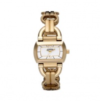 Fossil Women's ES2481 Linked Gold-Tone Stainless Steel Bracelet White Analog Dial Watch Fossil Women's ES2481 Linked Gold-Tone Stainless Steel Bracelet White Analog Dial Watch