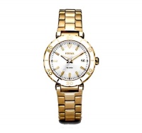 Fossil Women's AM4308 Gold-Tone Stainless Steel Bracelet White Analog Dial Watch Fossil Women's AM4308 Gold-Tone Stainless Steel Bracelet White Analog Dial Watch