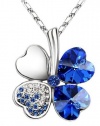 Swarovski Elements Crystal Four Leaf Clover Pendant Necklace 19-CN9034B