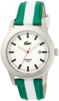 Lacoste Advantage White Dial Green and White Strap Mens Watch 2010501 Lacoste Advantage White Dial Green and White Strap Mens Watch 2010501