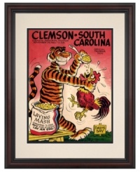A preview of what was to come, this restored cover art from the 1962 Clemson-South Carolina deserves a spot in your unofficial Tigers hall of fame. The Gamecocks laid an egg, both in this illustration and on the field, losing 17-20. A preview of what was to come, this restored cover art from the 1962 Clemson-South Carolina deserves a spot in your unofficial Tigers hall of fame. The Gamecocks laid an egg, both in this illustration and on the field, losing 17-20.