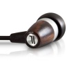 J.Fi Acoustic Natural Ebony Wood and Metal Fusion Earphones (Ebony / Titanium)