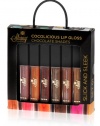 SHANY Cosmetics SHANY Cocolicious Lip Gloss Set No.1 Chocolate Shades Aloe Vera and Vitamin E, 6 Count