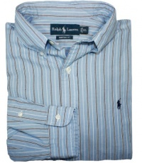 Polo Ralph Lauren Custom-Fit Blue/Navy Pinpoint Stripe Button Down Polo Ralph Lauren Custom-Fit Blue/Navy Pinpoint Stripe Button Down