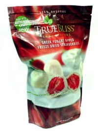 True Bliss Confections Greek Yogurt Dipped Freeze Dried Strawberries 1.125lbs. True Bliss Confections Greek Yogurt Dipped Freeze Dried Strawberries 1.125lbs.