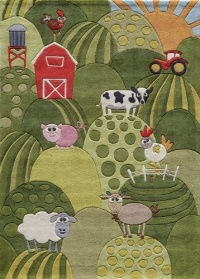 Momeni Lil Mo Barnyard Rug, Grass, 8' x 10' Momeni Lil Mo Barnyard Rug, Grass, 8' x 10'